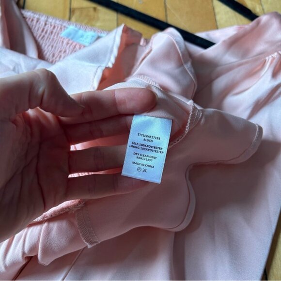 ASTR Light Pink Satin Corset Long Sleeves Blouse - Picture 3 of 10